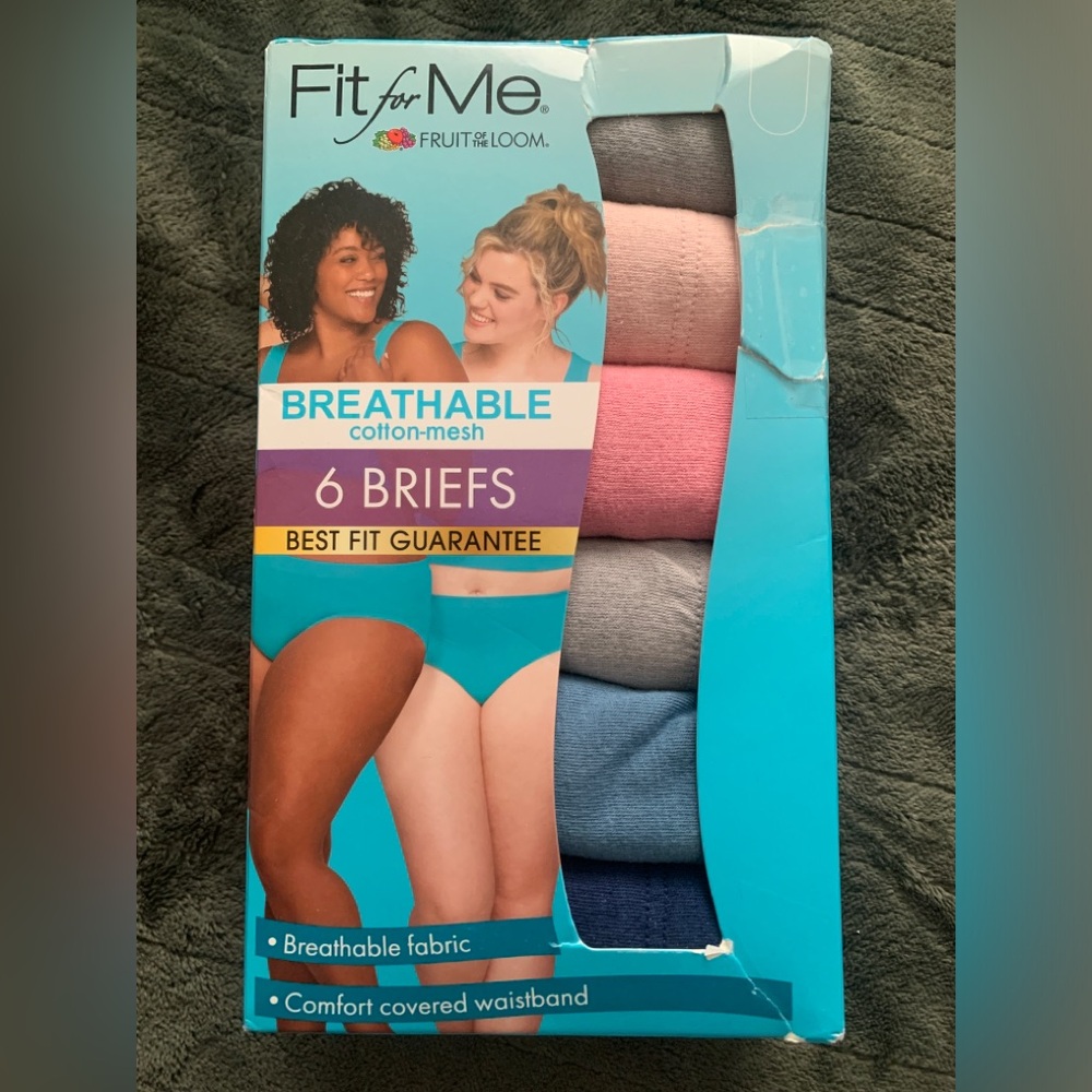 Fit for Me by Fruit of the Loom Women's Plus Size Breathable Cotton Briefs